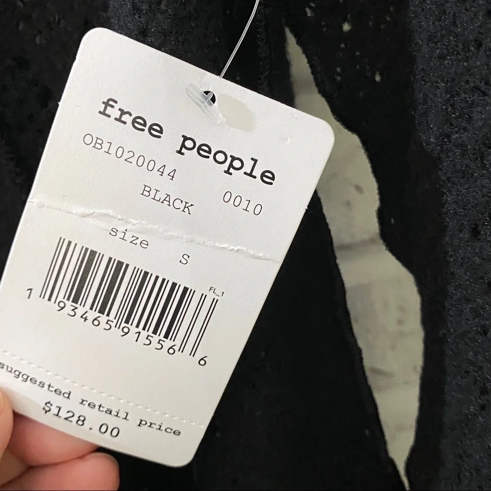 Free People Semi sheer Black tunic size small
